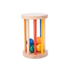 Montessori Toys for Babies 6-12 Months Wooden Rolling Drum Montssori Baby Sen...
