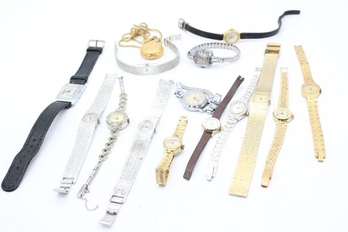 Fx15 Vintage Ladies Manual Wind Running Wristwatches Inc Accurist, Ingersoll Etc