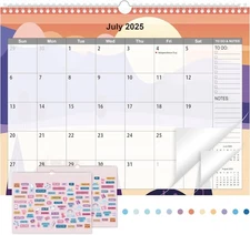 Calendar 2025-2026 from July 2025 to Dec. 2026,Large Wall Calendar 14.5'' X 11''