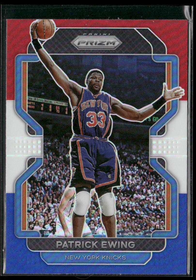 Patrick Ewing 2021-22 Panini Prizm Red White and Blue #245 New York Knicks