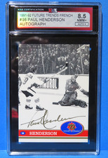 1991-92 Future Trends SIGNED GOLD AUTOGRAPH Card #98, PAUL HENDERSON, KSA 8.5
