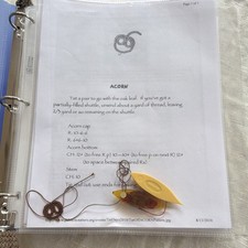 Shuttle Tatting Lessons Patterns in Binder from 2day 180 seminar.