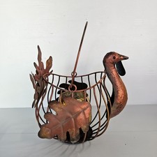 Ashland Rustic Metal Art Thanksgiving Turkeys Candle Holder Table Decor turkey 