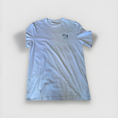Travis Mathew Cloudless SKY White Cotton Jersey Crew Neck Short Sleeve T-Shirt S