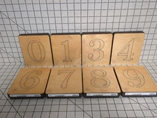Lot of (8) 4 Inch Numbers 4" AccuCut Ellison Dies 5x6 Blocks