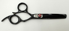 DOMINARE 440C Stainless Steel 6" Professional Hair Thinning Shears Black w Ruby
