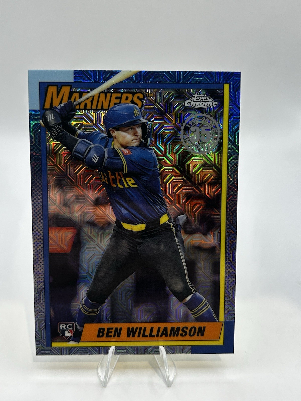 2025 Topps Update Ben Williamson #U90C-10 1990 Silver Pack Refractor RC Mariners