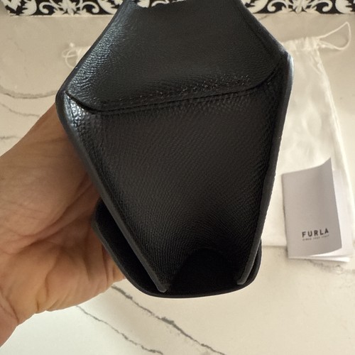 FURLA Mini Leder Top Henkeltasche schwarz NEU 2-fach gold Crossbody Riemen - Bild 8 von 11