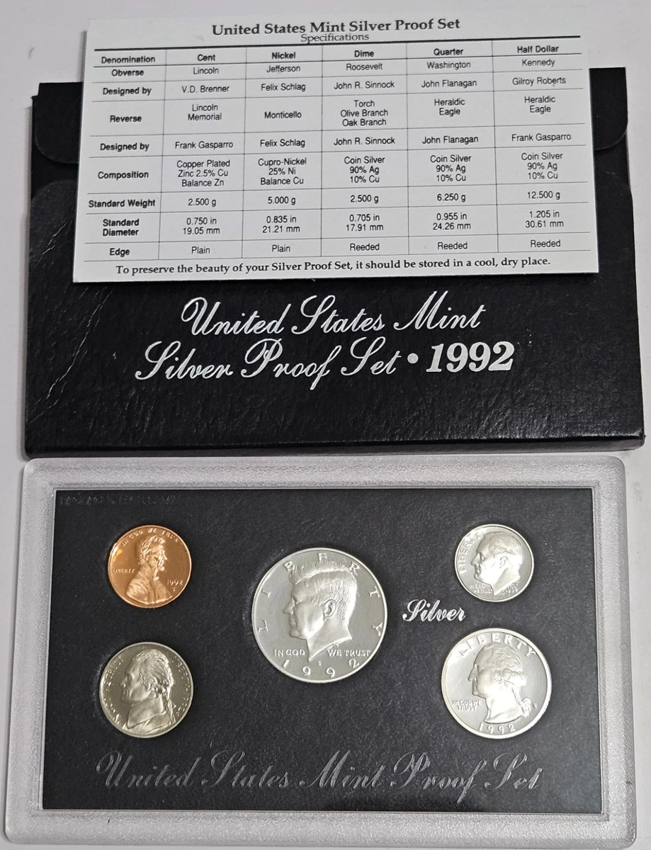 U.S. Mint Silver 1992 US Coin Proof Sets for sale | eBay