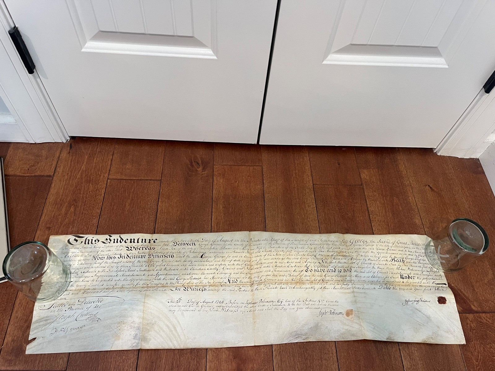 1746 Philadelphia Area Land Deed Indenture - Northern Liberties section