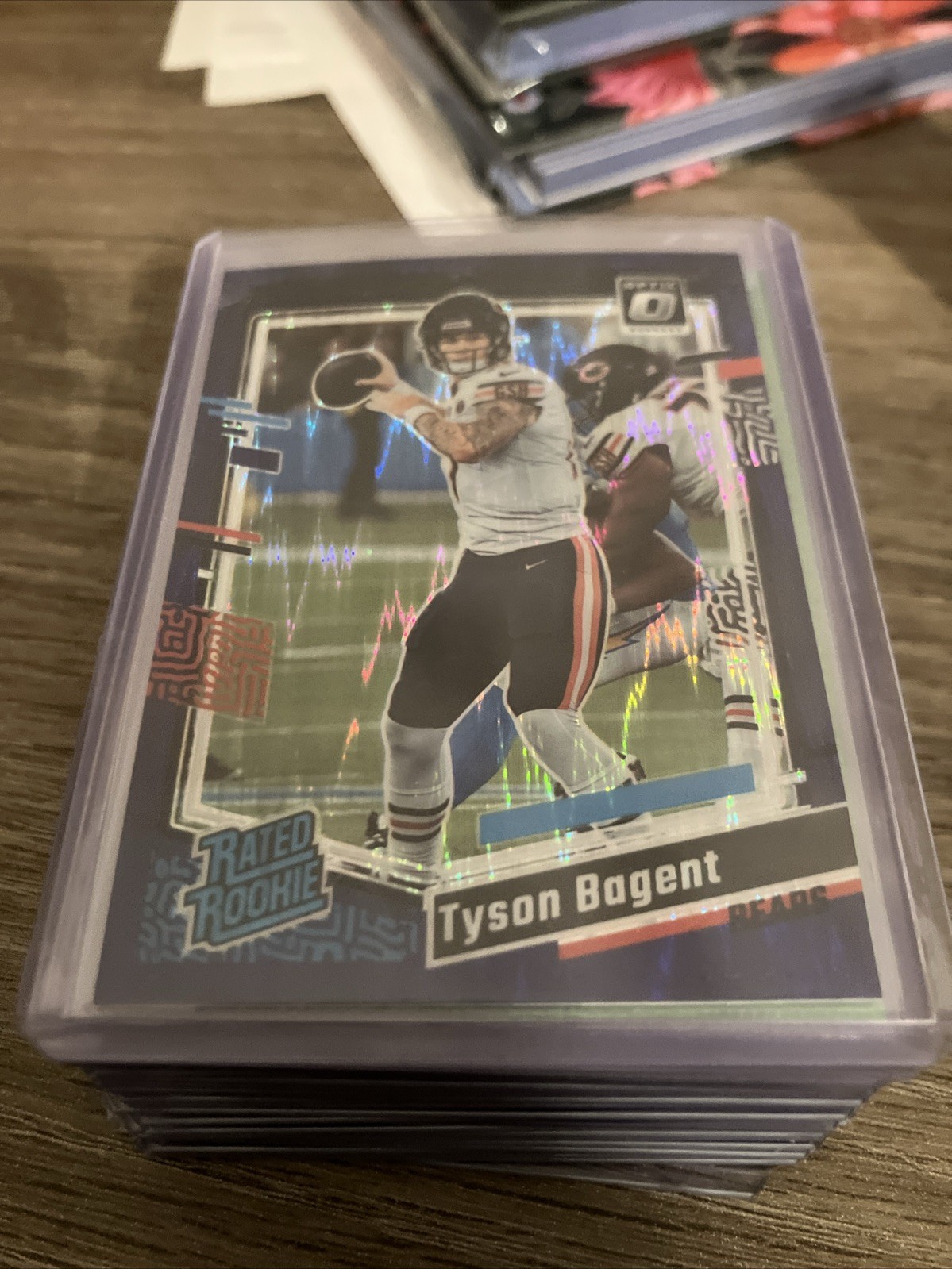 Tyson Bagent 2023 Donruss Optic Purple Shock #216 RC