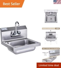 Easy-to-Clean Stainless Steel Sink with Round Edges for Safety - NSF Certified