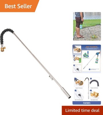 YSNPQ810CGA Silver Propane Torch Weed Burner 24000 BTU Long Handle