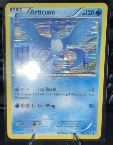Pokemon Articuno Holo Rare B&W Legendary Treasures 32/113 LP