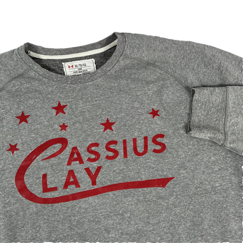 Under Armour Cassius Clay Mens XL Gray Pullover Sweatshirt Muhammad Ali Boxing