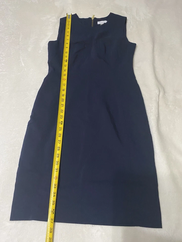 Vestido midi azul medianoche de Calvin Klein para mujer talla 8 Foto 4 de 4