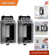 Durable Outdoor Outlet Cover - Weatherproof Enclosure for Decorator Receptacles