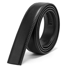 Men's Leather Ratchet Belt Strap without Buckle, Replacement Leather Belt Str...