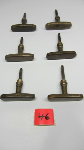 ART DÉCO 6 FENSTER OLIVEN GRIFFE BRONZE TÜRGRIFFE VIERKANTSTIFT '20er Jahre - Picture 1 of 7