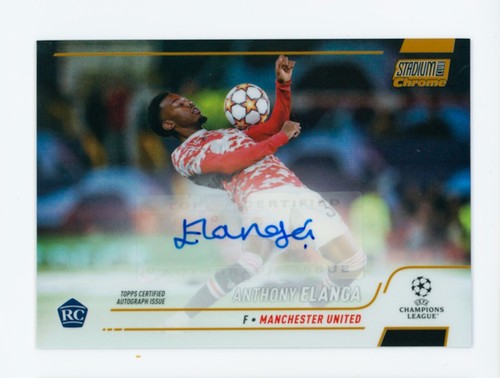 2021 Anthony Elanga Topps Stadium Club Chrome Gold Autographed Rookie Card 36/50