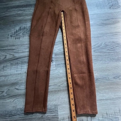 Neu mit Etikett Spanx Rich Carmel Kunstleder Leggings Überziehhose Medium Petite - Bild 4 von 9