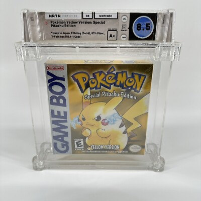 Gameboy Pokemon Yellow WATA 8.5 A+ Nintendo Game Boy Sealed