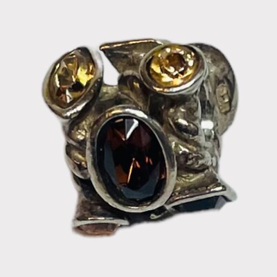 Chamilia Sterling 925 Silver Citrine and Brown Gemstone Bead - .13