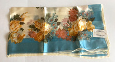 VTG Mitsukoshi Selection Silk Scarf Japanese Floral Stripes