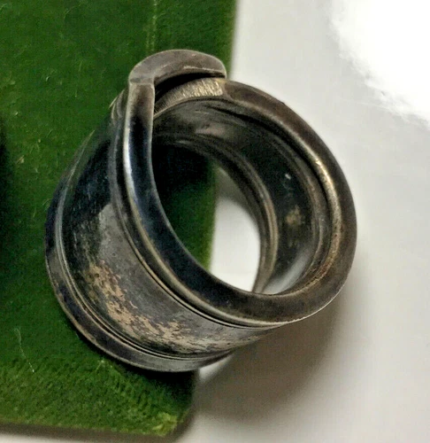 Vintage Silver Plated 24g Spoon Handle Ring Size 9