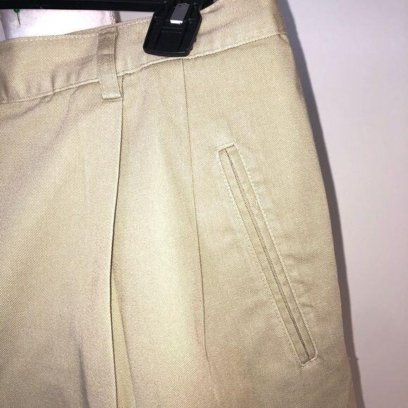 DKNY Jeans Vintage Womens Bermuda Shorts Size 14 Tan High Waist Cotton