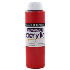 Image of Daler Rowney 123500504 Graduate Acrylic Paint 500ml Cadmium Red Deep Hue