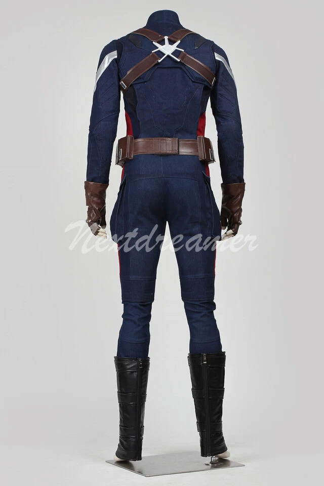 Nuevo Capitán América Soldado de Invierno Steve Rogers Uniforme Disfraz Juegos con disfraces Halloween Foto 4 de 4