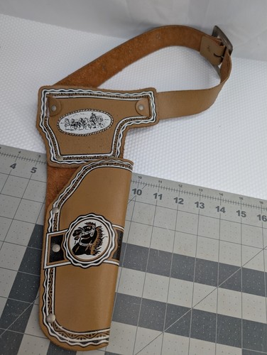 Vintage Childs Toy Holster Belt Leather