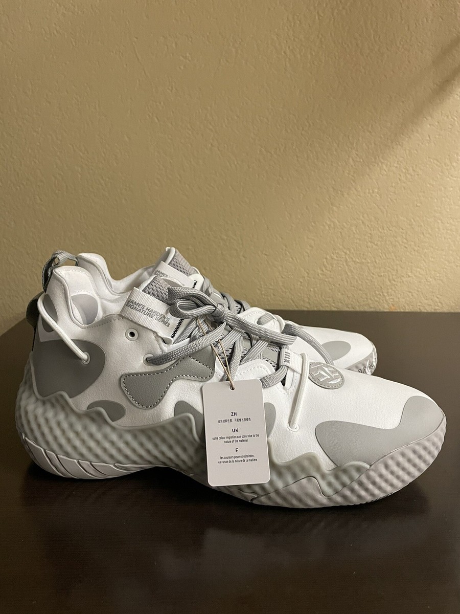 Adidas Harden Vol. 6 White/Grey Basketball Shoes GZ4474 Men's Rare