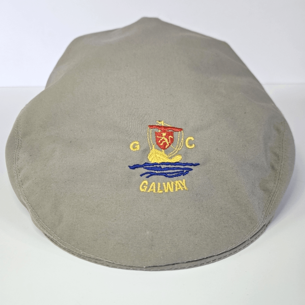 Shandon Headwear Irish Khaki Tan Embroidered Galway Golf Newsboy Jeff Cap  Hat 1X