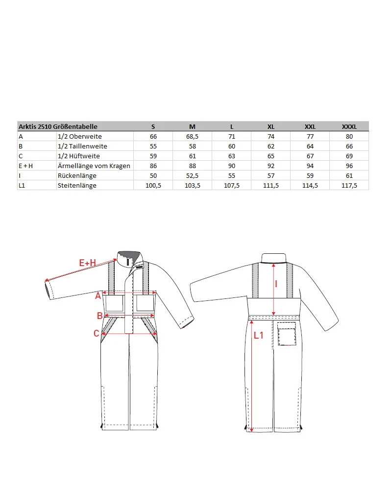 Mono térmico Craftland 2510 Ártico traje frío invierno hombre mono de trabajo