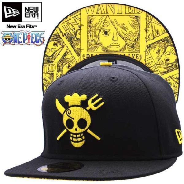 NEW ERA 59FIFTY ONE PIECE Sanji 59FIFTY FITTED CAP black/white/yellow