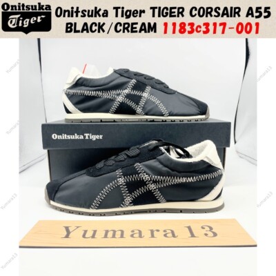 Onitsuka Tiger TIGER CORSAIR A55 BLACK/CREAM 1183c317-001 Unisex Size