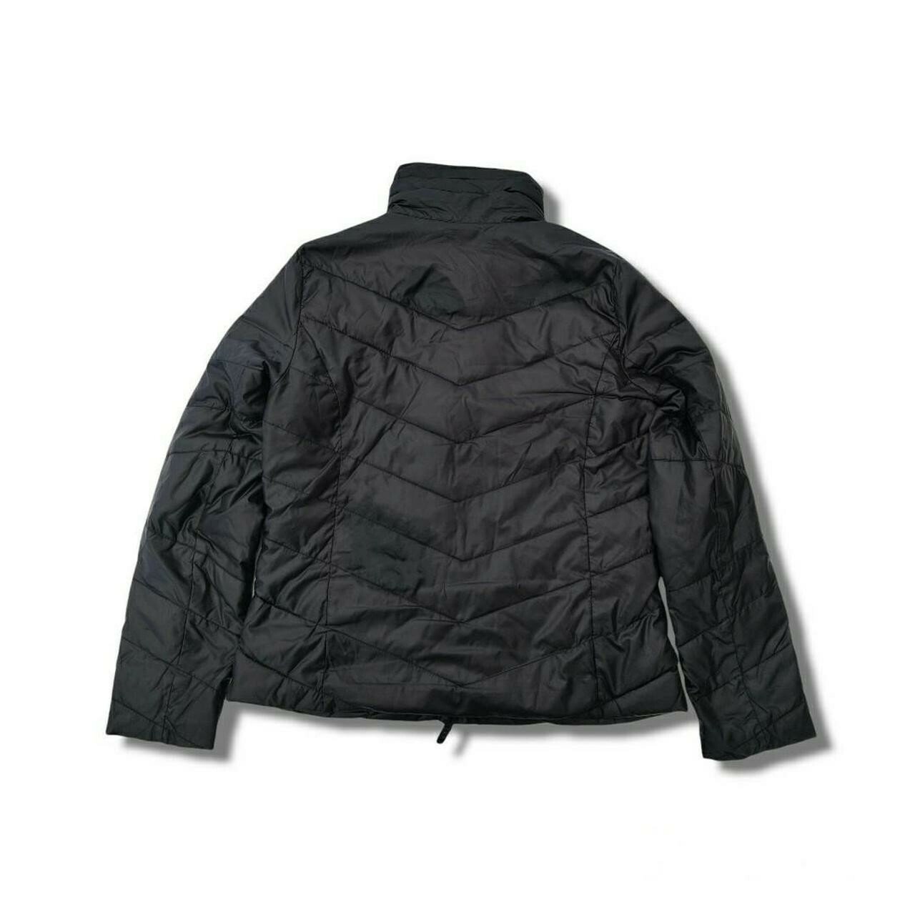 Womens GAP Black Lightweight Basic Full Zip Puffe… - image 2