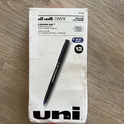 uni-ball ONYX Rollerball Pen, Micro Point Ultra Fine, Blue