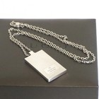 Authentic Gucci Plate Necklace Pendant Sterling Silver 925 Made Italy 29.2g in B
