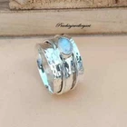 Moonstone Ring, Spinner Ring, 925 Sterling Silver, Customize Stone Ring,All size