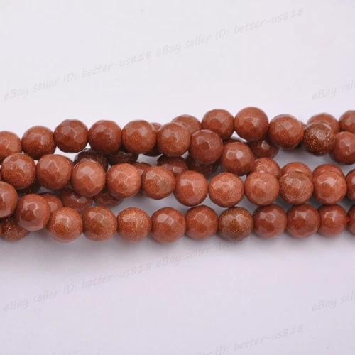 Wholesale Natural Gemstone FACETED Round Spacer Loose Beads 4MM 6MM 8MM 10MM - Picture 47 of 135