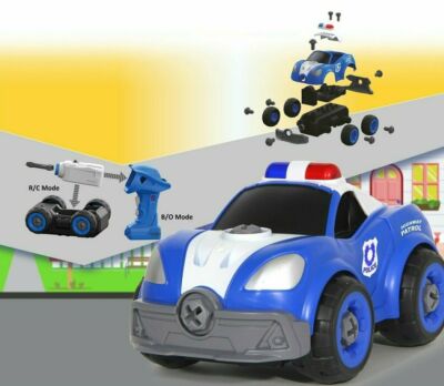 Jamara Polizeiauto First RC Kit | 22-teiliges Set | Bausatz mit Fernsteuerung