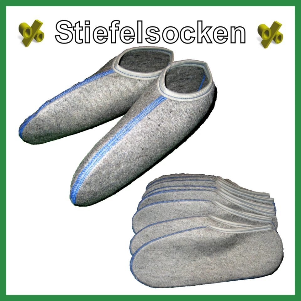 Filz Gummistiefelsocken Einziehsocken Roßhaarsocken Füßlinge Fleischersocke ! - Bild 2 von 4