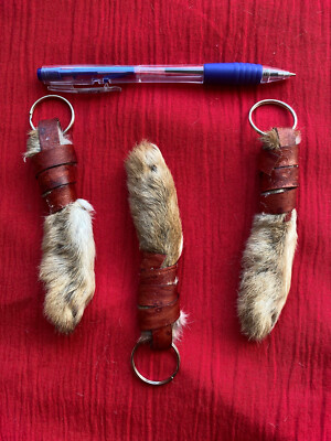 Ein großer wilder Hasenfuß Glück Glück Schlüsselanhänger Schmuck Heidnische Pfote Hexerei