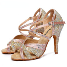 Woman Dance Shoes for Jazz Latin Dancing Shoes Square Dance Shoes Rhinestone