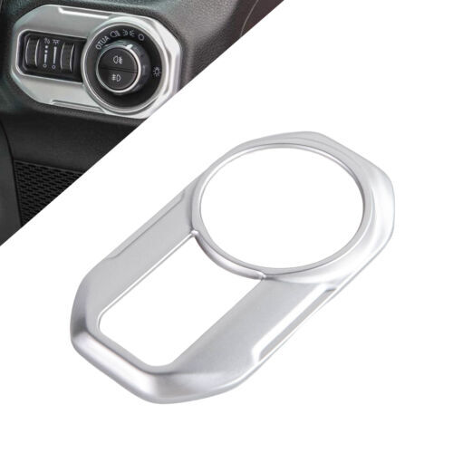 Silver Headlight Lamp Switch Button Cover Trim For Jeep Wrangler JL JT 2018-2021 thumbnail 16