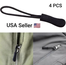 4PC Zipper Pull Puller End Fit Rope Tag Replacement Clip Broken Buckle Fixer Zip