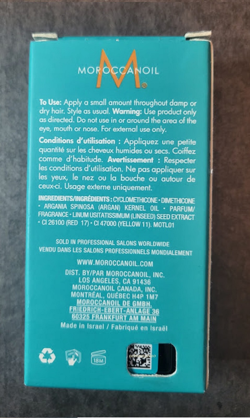Moroccanoil Treatment LIGHT   0.85oz / 25ml **NEW**AUTHENTIC**
